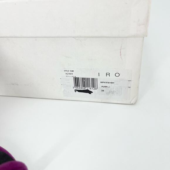 IRO Sandals Purple Suede Lace Up High Stiletto Heel Pointed Toe Size US 7 NEW - Picture 5 of 5
